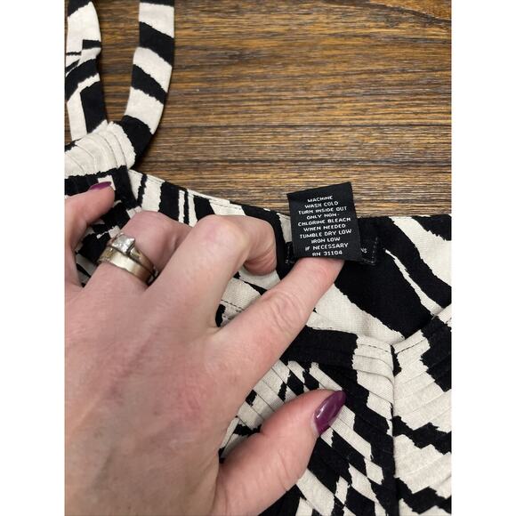 New Directions Black Tan Tank Dress Rayon Spandex Size 16 Knee Length NWT - Picture 4 of 9